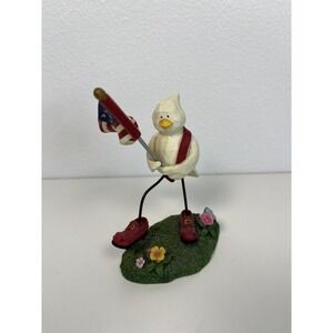 Russ‎ Berrie" TWEET ALONG WITH ME Figurine Bird With American Flag